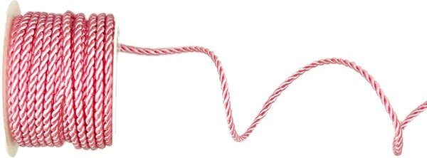 Dekorační šňůrka TwistCord Elegant Pink růžová 3mm x 4m(6,-Kč/m)