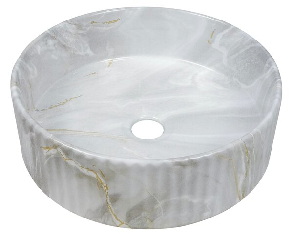 Invena Glamour Trend, umyvadlo na desku 360x360x120 mm, imitace kamene, INV-CE-63-703-C