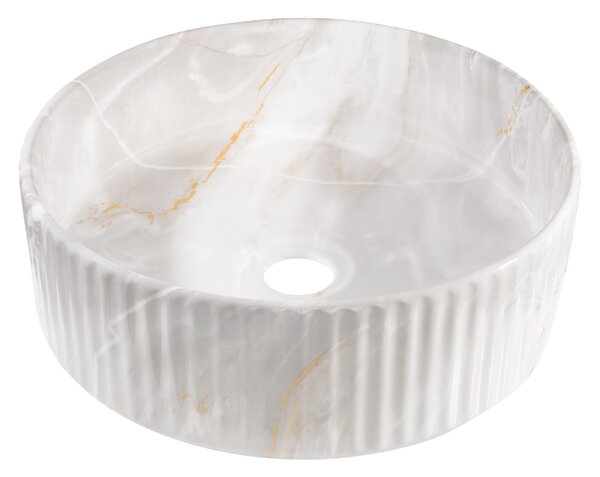 Invena Glamour Trend, umyvadlo na desku 360x360x120 mm, imitace kamene, INV-CE-63-703-C