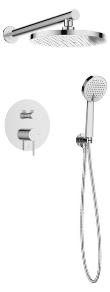 Invena Kalitea, podomítková sprchová souprava, 2-funkční baterie, chromová, INV-BS-72-001-V