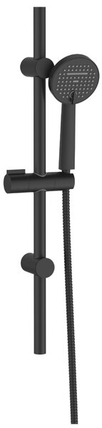 Invena Kalitea, sprchový sloup 70cm s ruční sprchovou hlavicí, ruční hlavice 2-funkce, černá matná, INV-AU-72-Z04-V