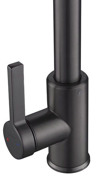 Invena Nelia, vysoká dřezová baterie, 4-funkční výtok, černá matná, INV-BZ-34-004-A