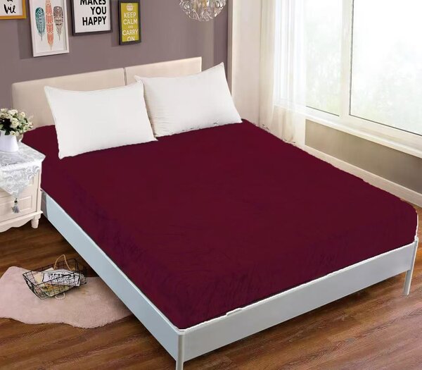 Vínové prostěradlo z mikrovlákna – napínací, jednobarevné, 90×200 / 180×200 cm Velikost: 90×200