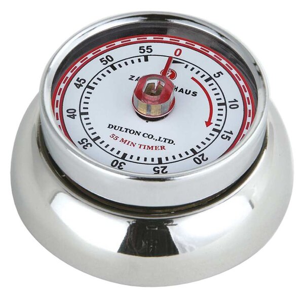 Kuchyňská magnetická minutka Speed Retro nerezová - Zassenhaus (Speed Retro minutovník magnetický nerezový - Zassenhaus)