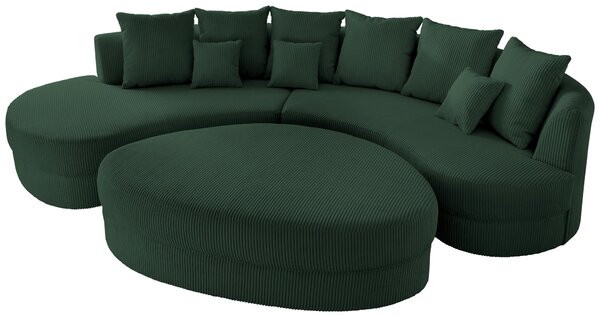 SEDACÍ SOUPRAVA, textil, tmavě zelená Livetastic - Online Only sedačky, Online Only