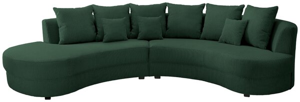 SEDACÍ SOUPRAVA, textil, tmavě zelená Livetastic - Online Only sedačky, Online Only