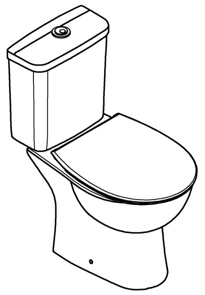 GROHE 39942000 - WC kombi sada BAU CERAMIC keramika/bílá