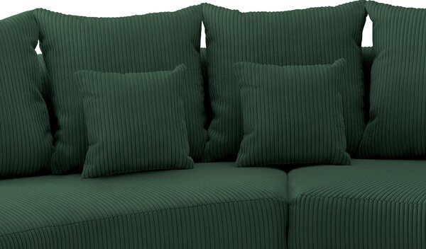 SEDACÍ SOUPRAVA, textil, tmavě zelená Livetastic - Online Only sedačky, Online Only