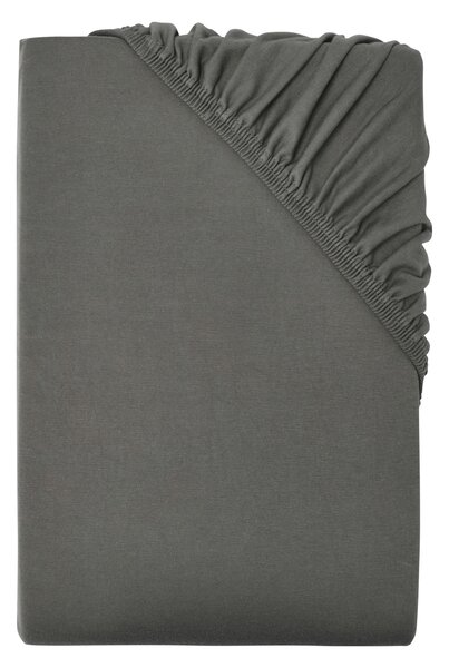 Livarno home Žerzejové napínací prostěradlo, 140-160 x 200 cm (šedá) (100390488003)