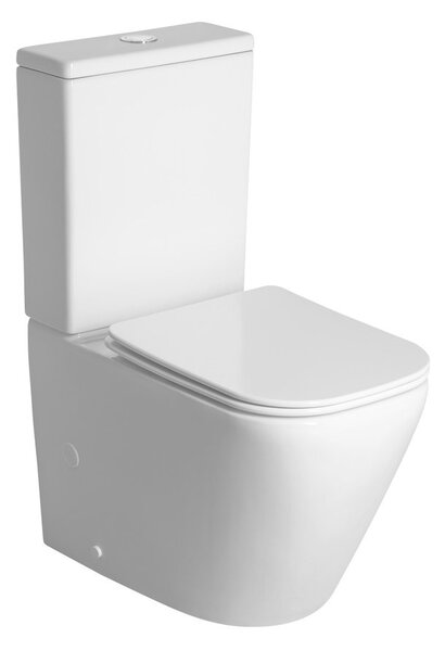 Sapho Sapho, IMALA WC kombi mísa, Vortex Rimless, 61x35, 5cm, spodní/zadní odpad, bílá, PC107-111
