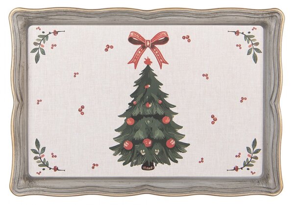 Béžový plastový podnos Traditional Christmas Harmony – 31x22x2 cm_6