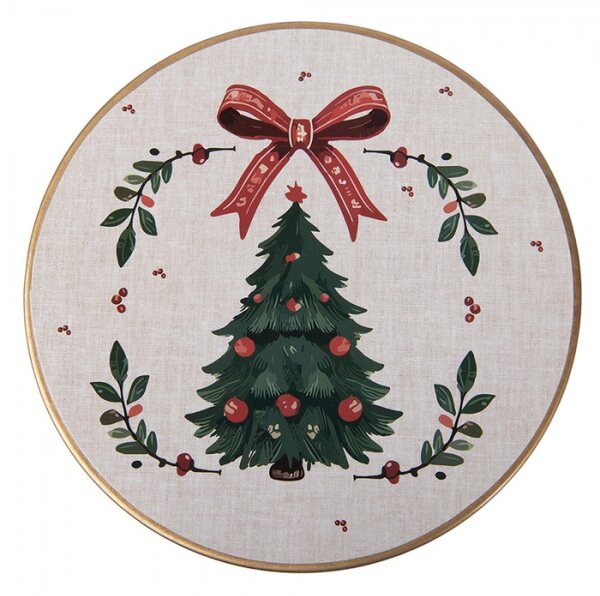 Béžový plastový stojan na dort Traditional Christmas Harmony – 22x10 cm_6