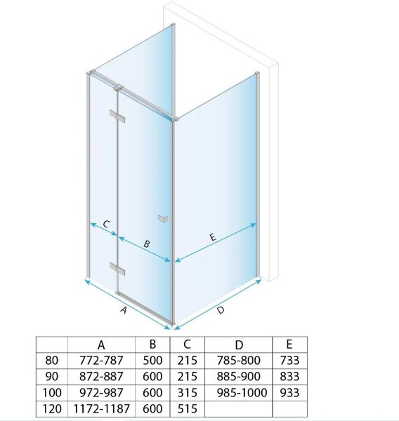 Rea Atlas, profil pro sprchové kouty Atlas typ-U, chrom, REA-K7565