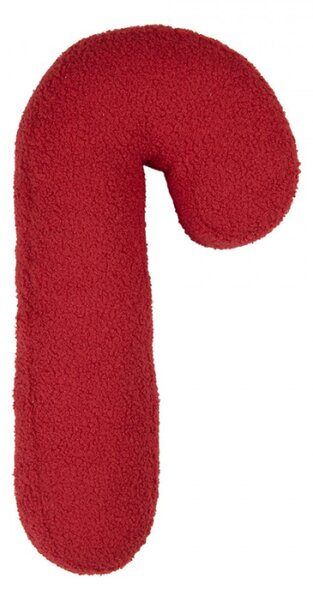 Červený dekorativní polštář cukrová hůl – 15x40x4 cm