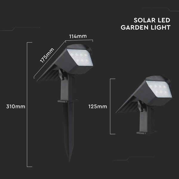 LED Solární svítidlo 2v1 LED/1,3W/3,7V 3000/4000/6400K IP65 1200 mAh