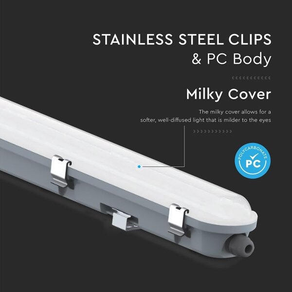 LED Technické zářiv svítidlo s nouz modul LED/36W/230V 6500K IP65 2200mAh 120 cm