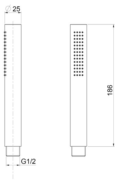 Sapho Sapho, Ruční sprcha, 186mm, zlato mat, DO21G