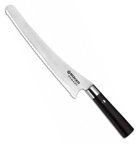 Damaškový Nůž na chléb Damast Black 23 cm - Böker Solingen (Damast Black Brotmesser 23 cm - Böker Solingen)