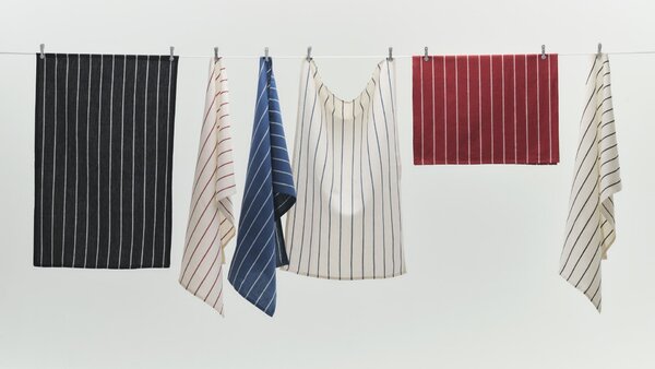 Utěrka Outdoor Market Black/Beige Stripes – set 2 ks