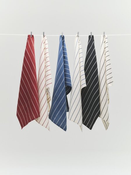 Utěrka Outdoor Market Black/Beige Stripes – set 2 ks