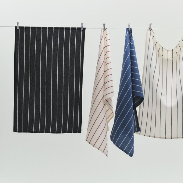 Utěrka Outdoor Market Black/Beige Stripes – set 2 ks