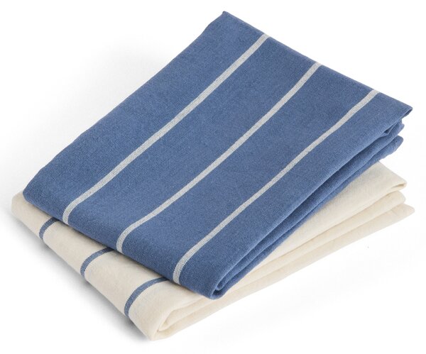 Utěrka Outdoor Market Blue/Beige Stripes – set 2 ks