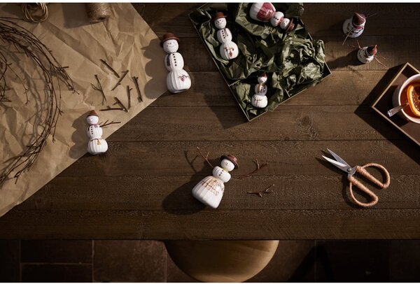 Porcelánová ručně malovaná vánoční ozdoba ø 4 cm Hammershøi Snowman – Kähler Design
