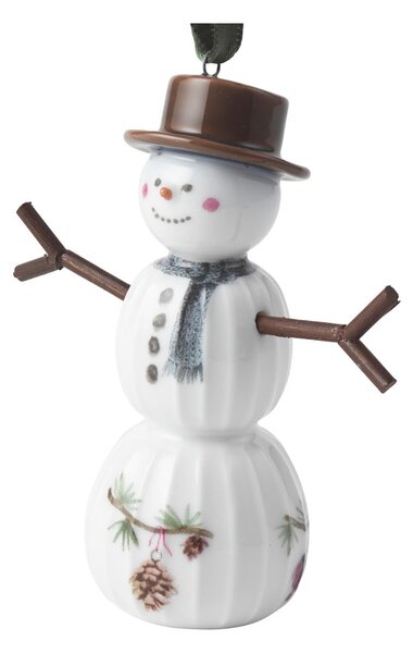 Porcelánová ručně malovaná vánoční ozdoba ø 4 cm Hammershøi Snowman – Kähler Design