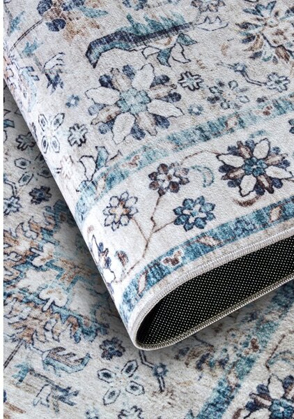 Světle modrý koberec 80x150 cm Saveh Cream Blue – Elle Decoration