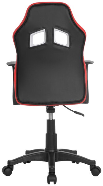 OTOČNÁ ŽIDLE PRO MLÁDEŽ, vzhled kůže, síťovina, červená, bílá MID.YOU - Online Only psací stoly & židle, Online Only