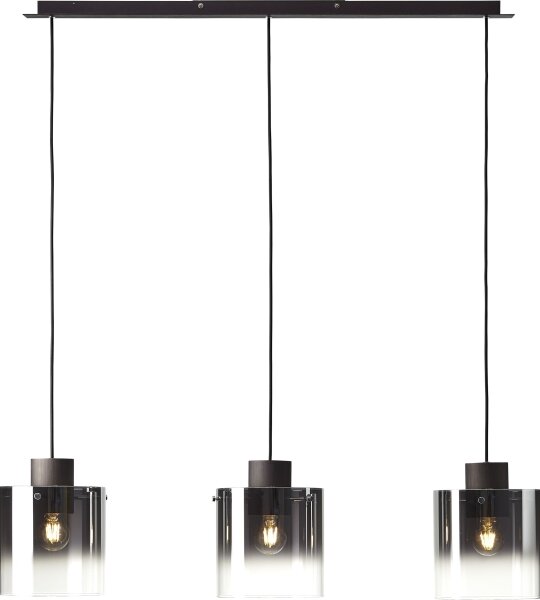 Brilliant - Lustr na lanku BETH 3xE27/60W/230V černá/kouřová