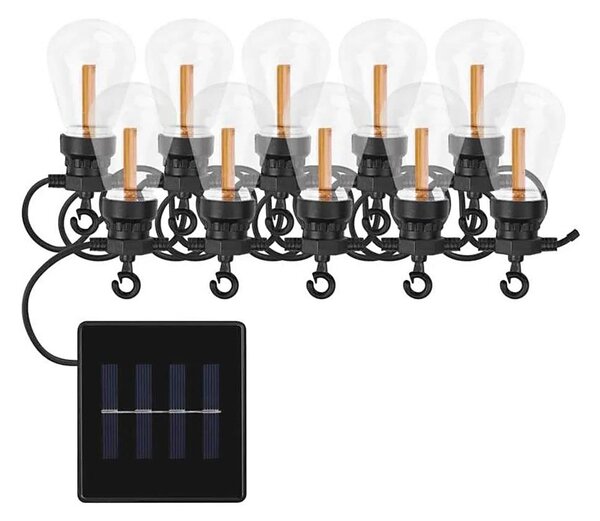 LED Solární dekorační řetěz 10xLED/0,6W/1,2V 4,5m IP44 800 mAh