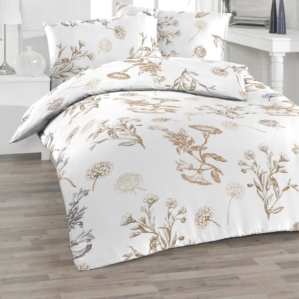 Florella Povlečení Renforcé Leni Bronze Rozměr: 70x90 + 140x200 cm