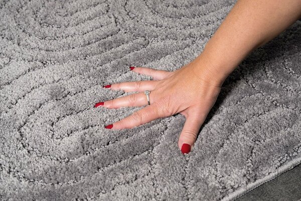 Aqualine Aqualine, RIST koupelnová předložka, 50x80cm, 100% polyester, protiskluz, černá, NI8591