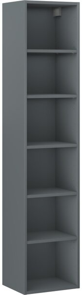 Mexen Box-A, vysoká koupelnová skříňka 35x44,2x160 cm, matný grafit, 91AX1-1600-300-1-66