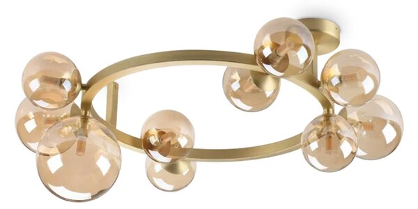 Ideal lux Perlage G9 stropní kruhové svítidlo Kouřová6 koulí