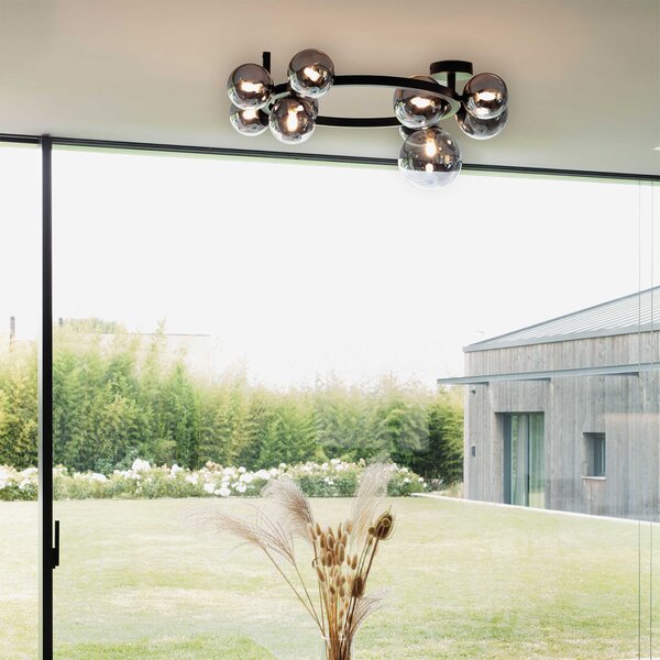 Ideal lux Perlage G9 stropní kruhové svítidlo Kouřová6 koulí