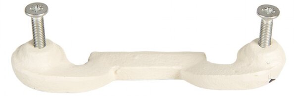 Bílé kovové madlo – 12x2x3 cm