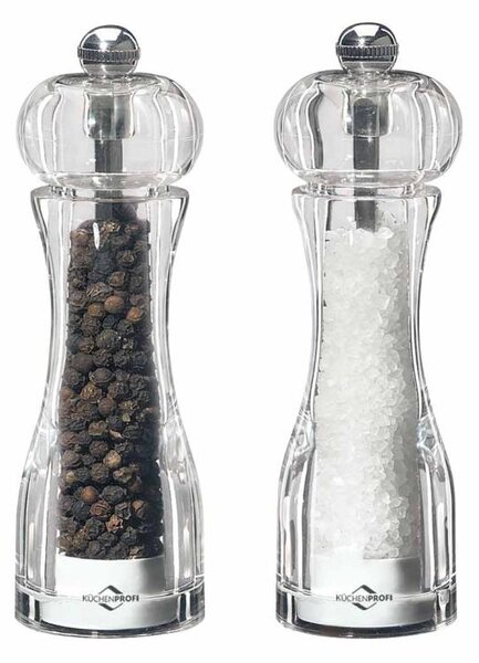 Sada mlýnků na pepř a sůl TORONTO 14 cm - Küchenprofi (TORONTO set akrylových mlýnků 14 cm - Küchenprofi)