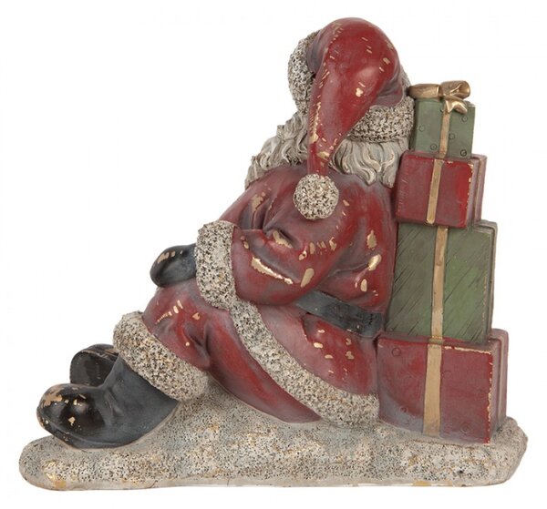 Červená plastová vánoční dekorace Santa Claus – 23x19x19 cm