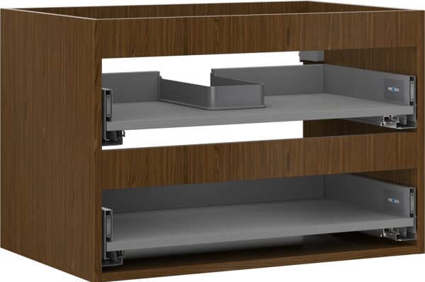 Mexen Box-A, závěsná skříňka 70 cm, 2 zásuvky, ořech, 91AX0-0700-470-2-86