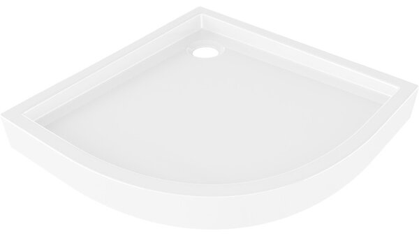 Mexen Flow+ čtvrtkruhová sprchová vanička 80 x 80 cm, bílá lesklá, 46Q108080H