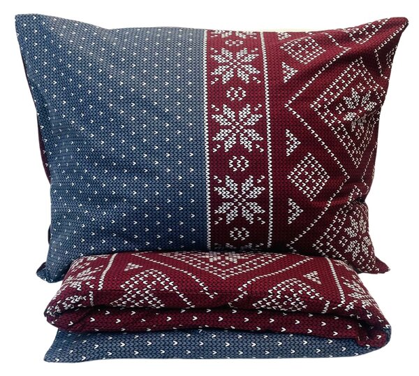 Povlečení vánoční flanelové Nordic 200x140cm+90x70cm TiaHome