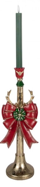 Plastový svícen zlatý – 15x12x45 cm