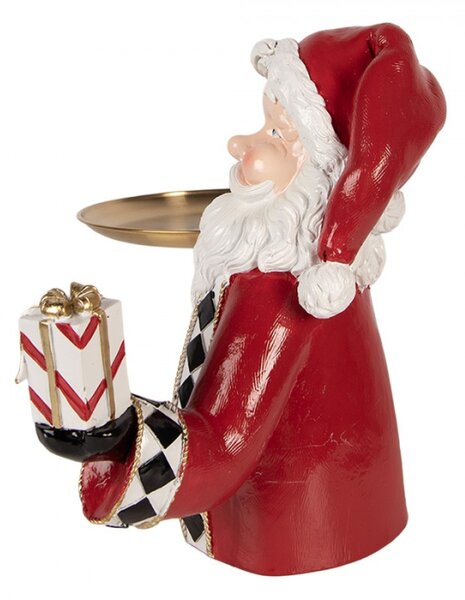 Červená plastová vánoční dekorace Santa Claus – 35x22x25 cm