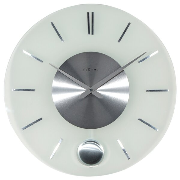 Nástěnné hodiny Stripe Pendulum 40 cm - NEXTIME (Designové hodiny Stripe Pendulum 40 cm - NEXTIME)
