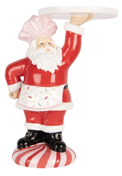 Červená plastová vánoční dekorace Santa Claus – 21x14x27 cm