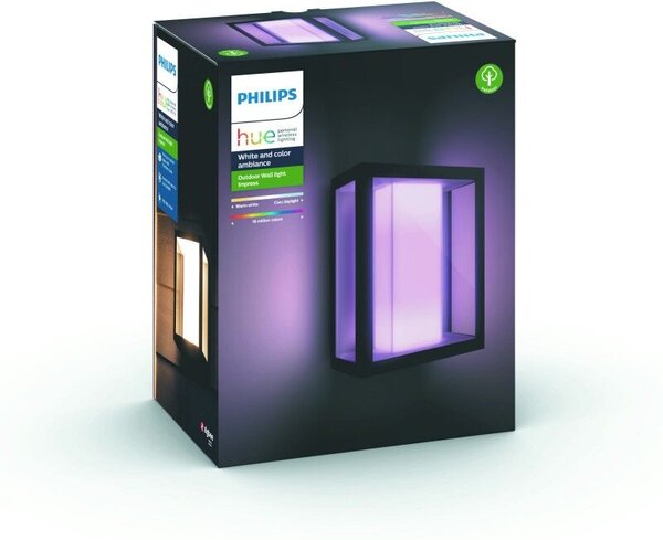 17430/30/P7 Hue WACA Impress venkovní nástěnné LED svítidlo 2x8W 1180lm 2200-6500K RGB IP44 černá