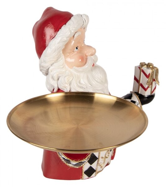 Červená plastová vánoční dekorace Santa Claus – 35x22x25 cm