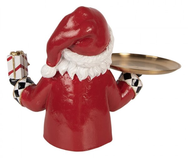 Červená plastová vánoční dekorace Santa Claus – 35x22x25 cm